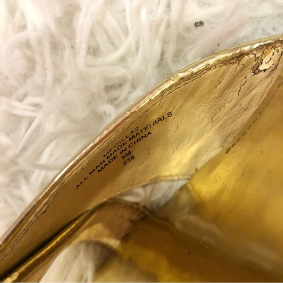 Marc Fisher Cilla 2 Glitter Heel Wedges Gold 9‎ - Picture 9 of 12